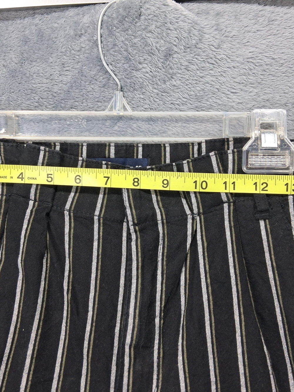 Women's Black Pinstripe Pants Ultra High-Rise Classic Tailored Style - Picture 14 of 16
